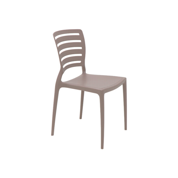 Silla apilable gamuza "SOFIA" respaldo franjas -TRAMONTINA TD0607