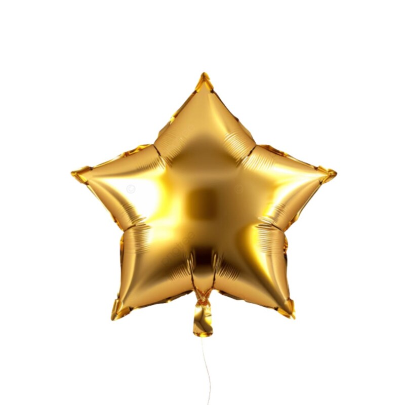 Globo Metalizado Estrella x1 Dorada
