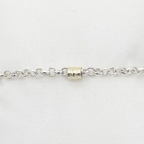 Pulsera de plata 925 y double en oro 18 ktes, ROLITO. Pulsera de plata 925 y double en oro 18 ktes, ROLITO.