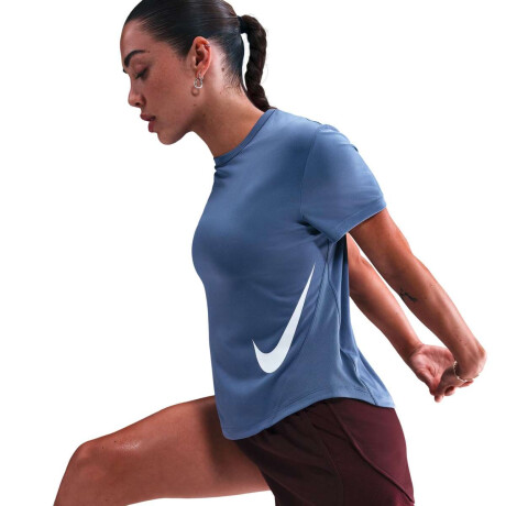 Remera Nike Tempo Swoosh Run Dri-Fit Sleeve Running Top de Mujer Azul