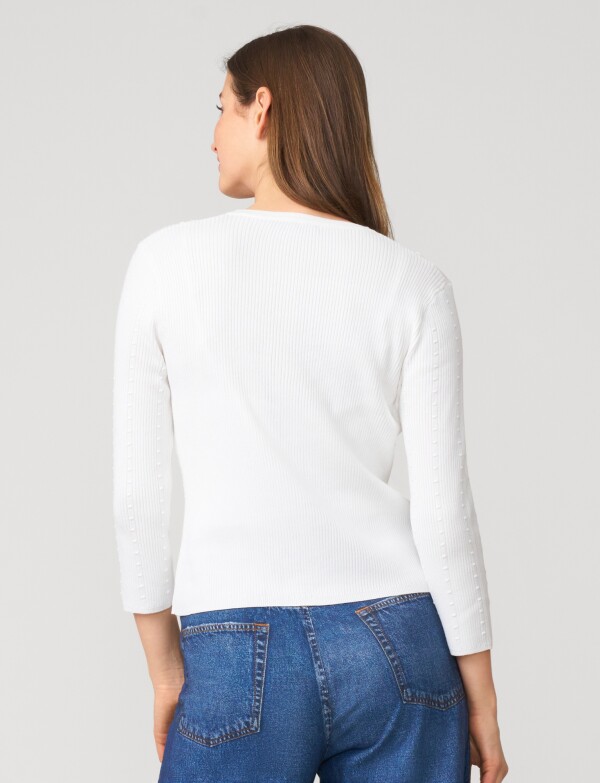 Cardigan Tejido Texturado CRUDO