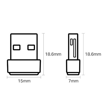Adaptador inalámbrico Wi-Fi TP-LINK Archer T2U Nano USB - AC600