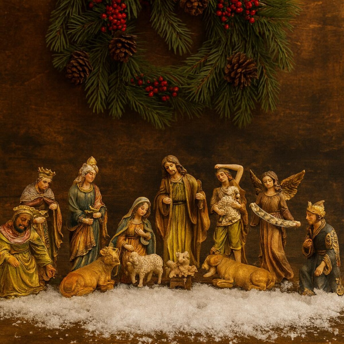 Pesebre Noche de Paz Vintage 