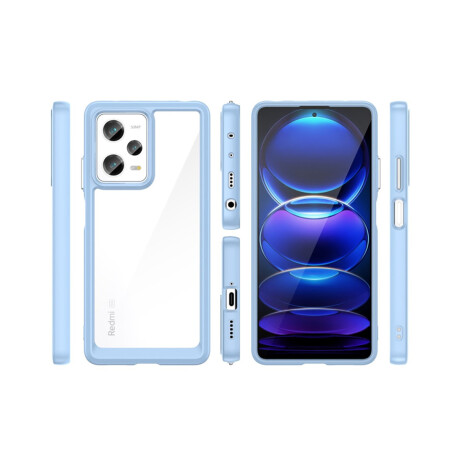 Case Transparente con Borde de Color Xiaomi Note 12 Pro 5G Lilac