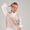 Chaleco Animal Print Slowly Beige Off