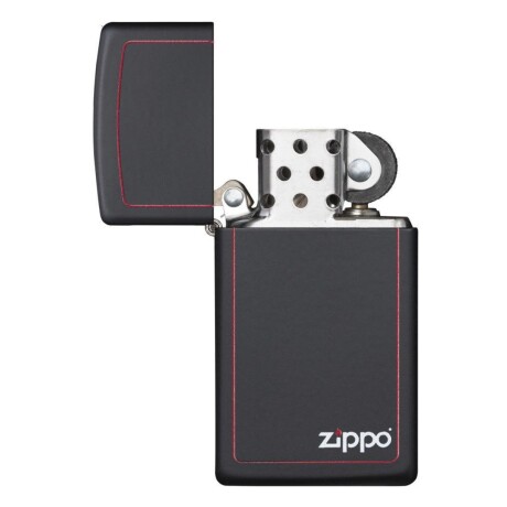 Encendedor Zippo Slim negro mate con logo - 1618ZB Encendedor Zippo Slim negro mate con logo - 1618ZB