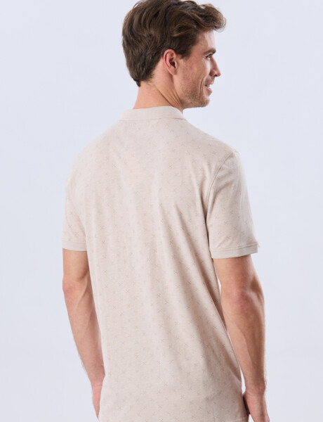 REMERA POLO ESTAMPADA JERSEY Beige