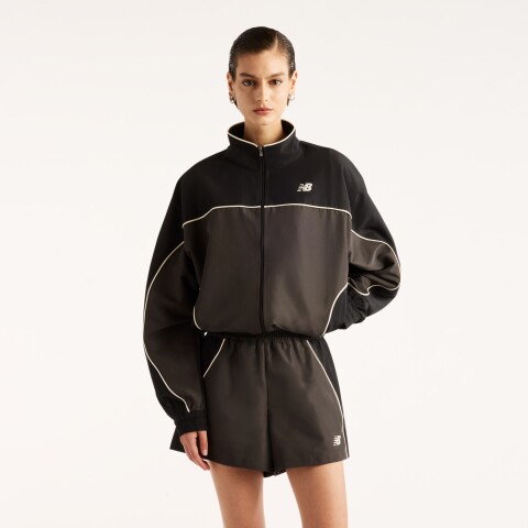 Campera New Balance de Dama - Trackside - WJ6279FYBLK DARK GREY