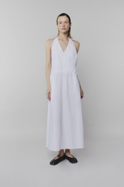 POPELINE DRESS Blanco