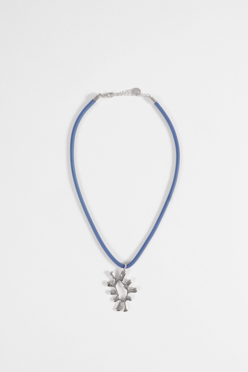 Collar sun texture plateado