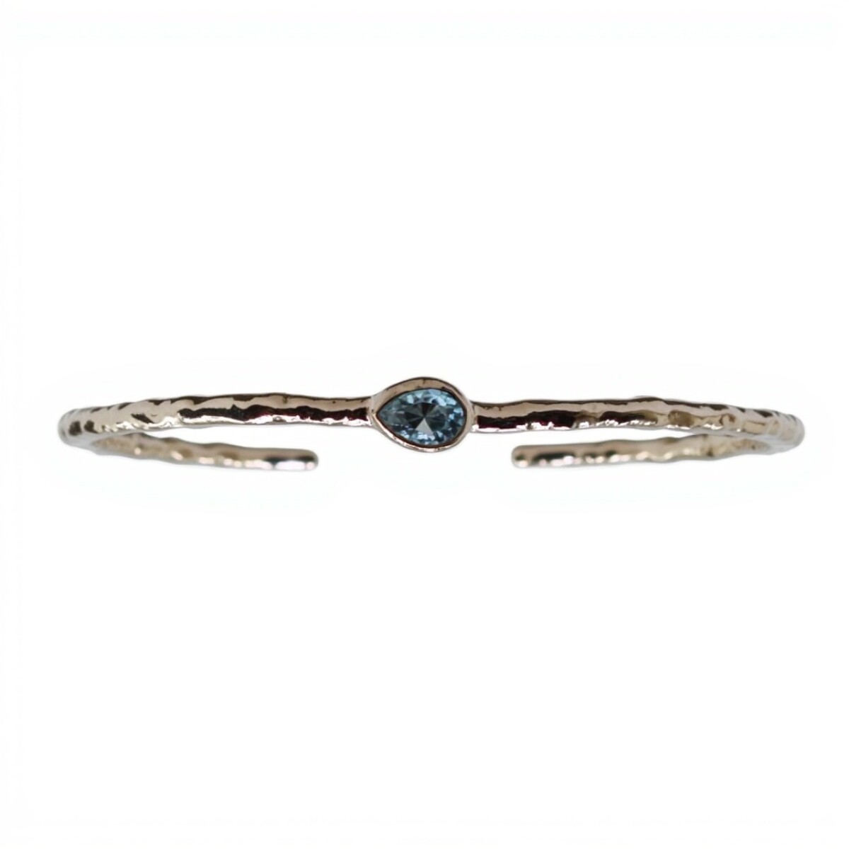 Brazalete Delhi-Plata 925 rodinada-Piedra agua marina-BR2016 - conpiedra 