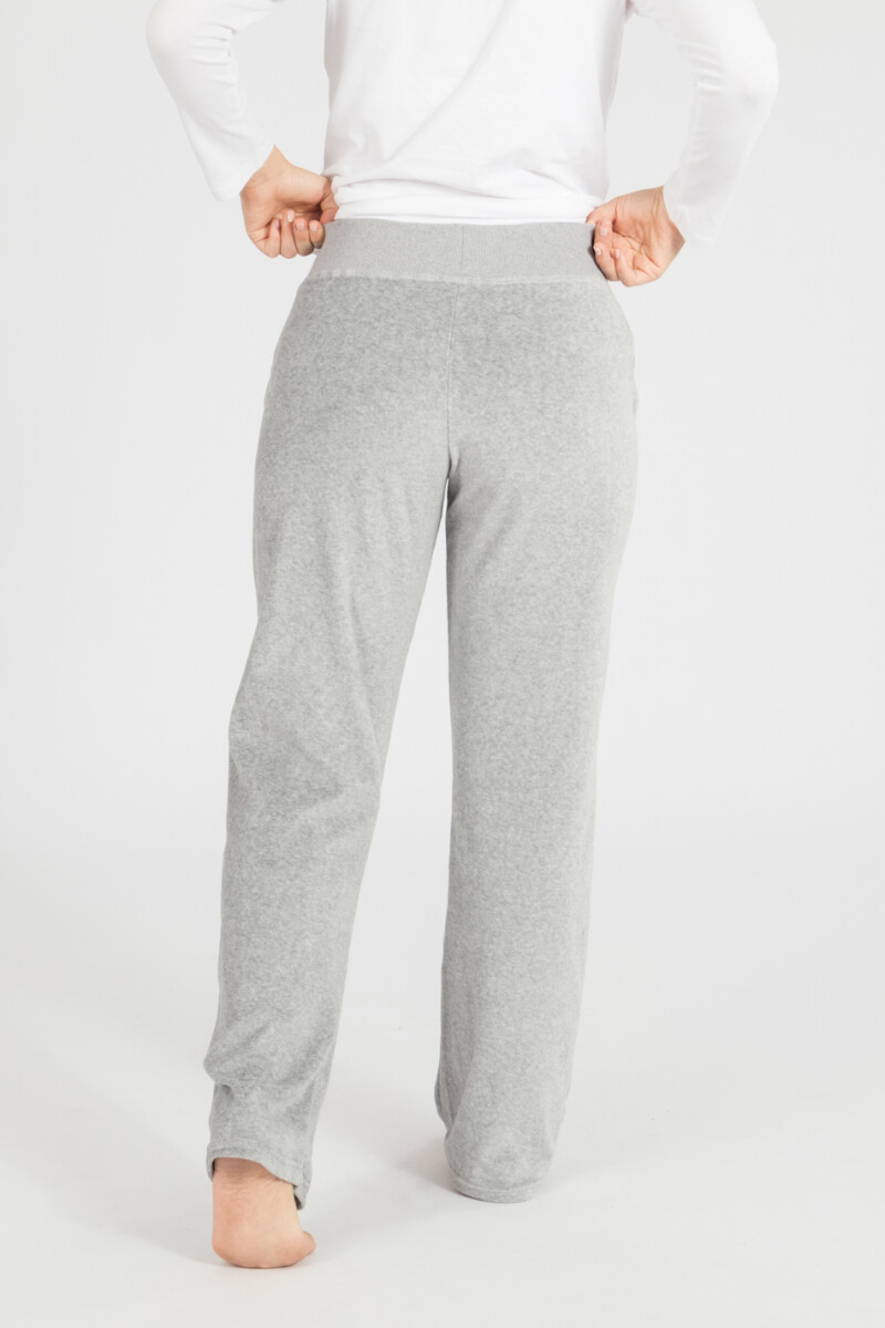 Pantalon velour Gris melange