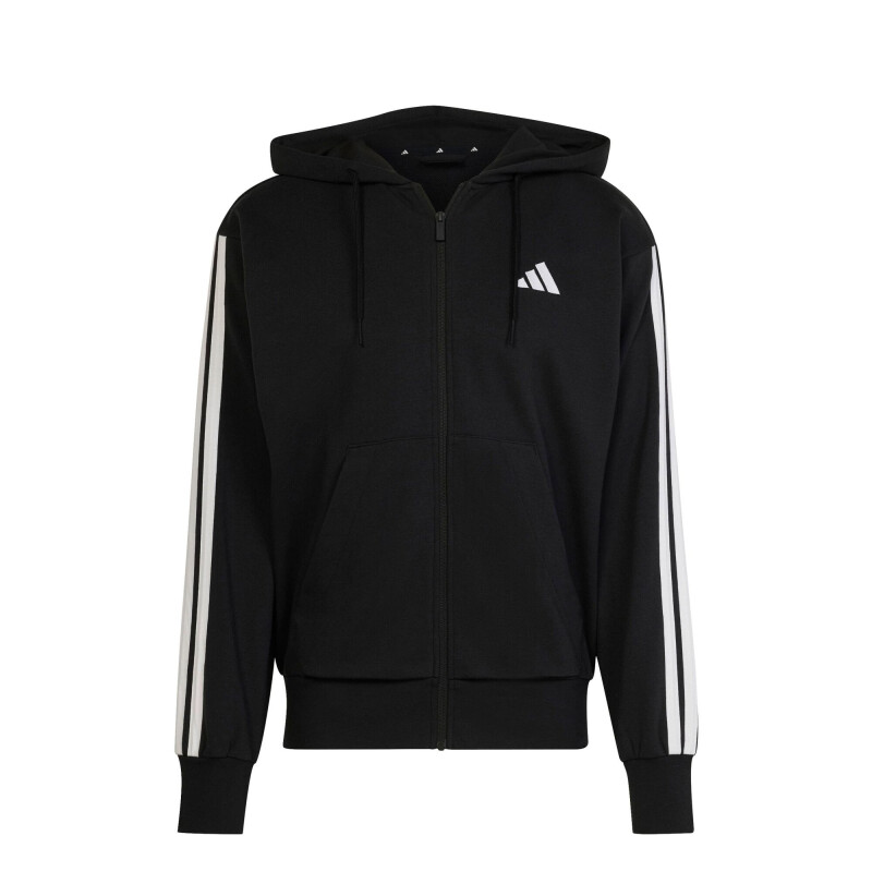 Campera de Hombre Adidas Essentials 3 Negro - Blanco