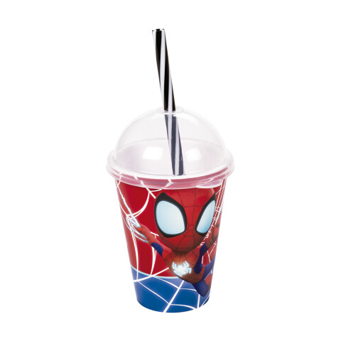 Vaso Plástico Milk Shake Spidey Diseños Surtidos 280 ml U