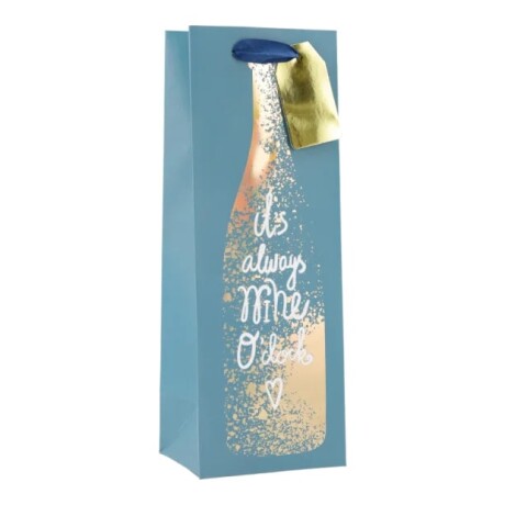 Bolsa Botella Top Pastel con Botella Turquesa
