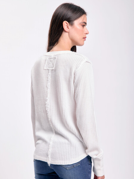Remera textura estampa Blanco