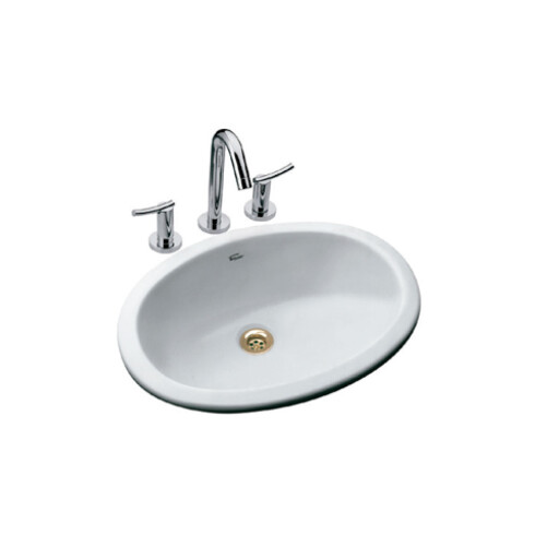 Bacha Circular De Loza Blanca Para Empotrar 48X37,5X20,5 000