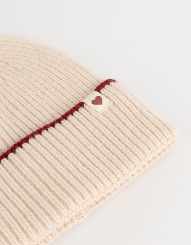 Gorro Romántico Gorro Tejido Con Tag - Rosa Viejo