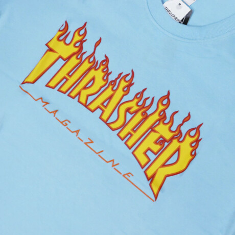 Remera FlameLogo Thrasher - Celeste Remera FlameLogo Thrasher - Celeste