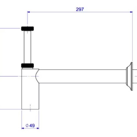 Sifón botella 7/8 bronce cromado lavatorio Deca Sifón Botella 7/8 Bronce Cromado Lavatorio Deca