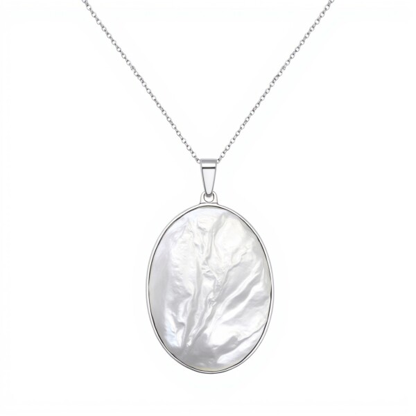 Dije ovalo - Plata 925 - nacar - CP4750 conpiedra