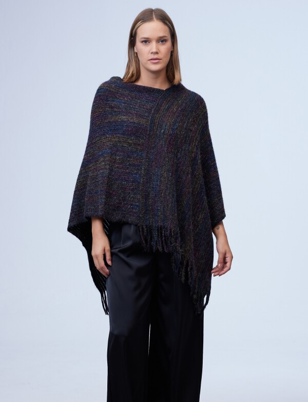 Poncho Brillo NEGRO/MULTI