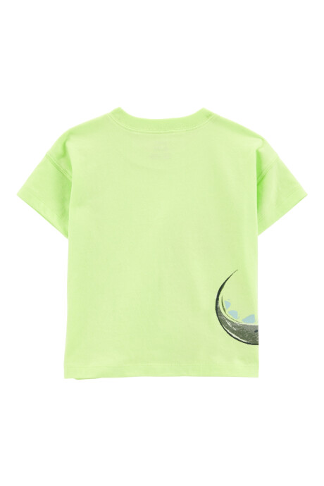 Set dos piezas de algodón, short y remera, diseño dino Sin color