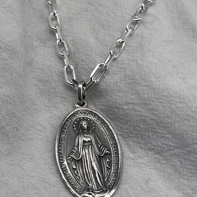 Medalla Virgen Milagrosa en Plata 925 Medalla Virgen Milagrosa en Plata 925