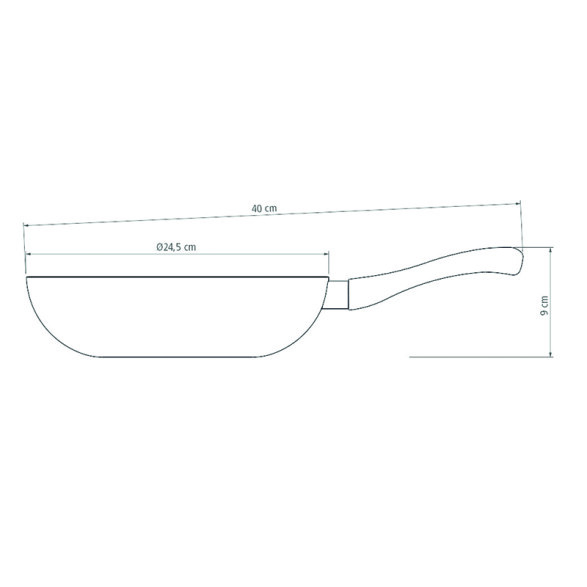 Sartén hondo modelo "PARIS", Ø24cm -TRAMONTINA TR5601