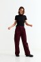 Pantalón pana wide leg BORDO