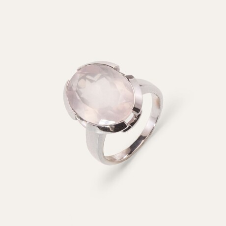 Anillo Numa Cuarzo Rosa - Plata 925 Anillo Numa Cuarzo Rosa - Plata 925
