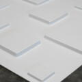 PANEL DECORATIVO EN PVC 3D PARA PARED MODELO D071 50x50 CM BLANCO MATE Panel Decorativo En Pvc 3d Para Pared Modelo D071 50x50 Cm Blanco Mate