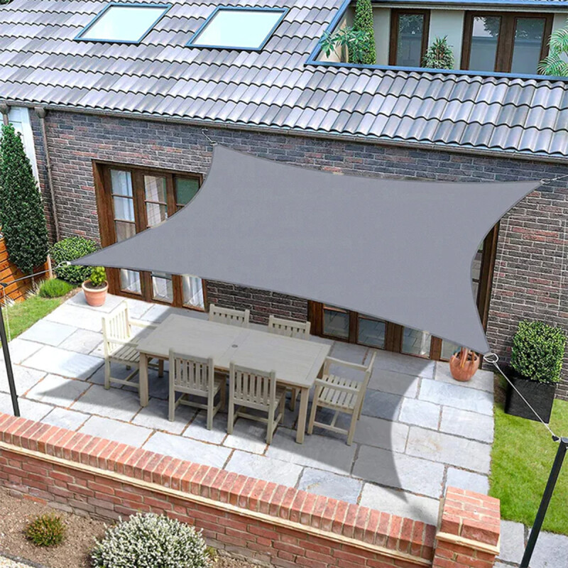 Toldo vela cuadrado impermeable 3x3 mts GRIS