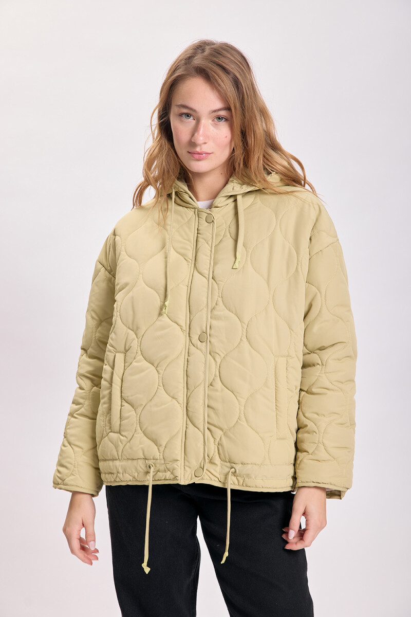 Campera capitoneada Verde