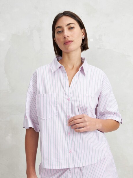 CAMISA STRIPE ROSA