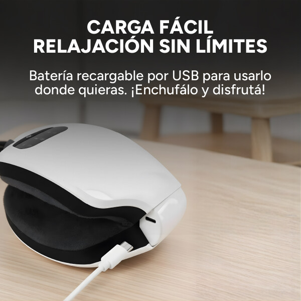 Masajeador Corporal Ojos Dolor Cabeza 3 Modos Uso Recargable Color Blanco