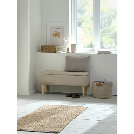 Banco Badsted Almacenaje Tela Beige/Color Roble