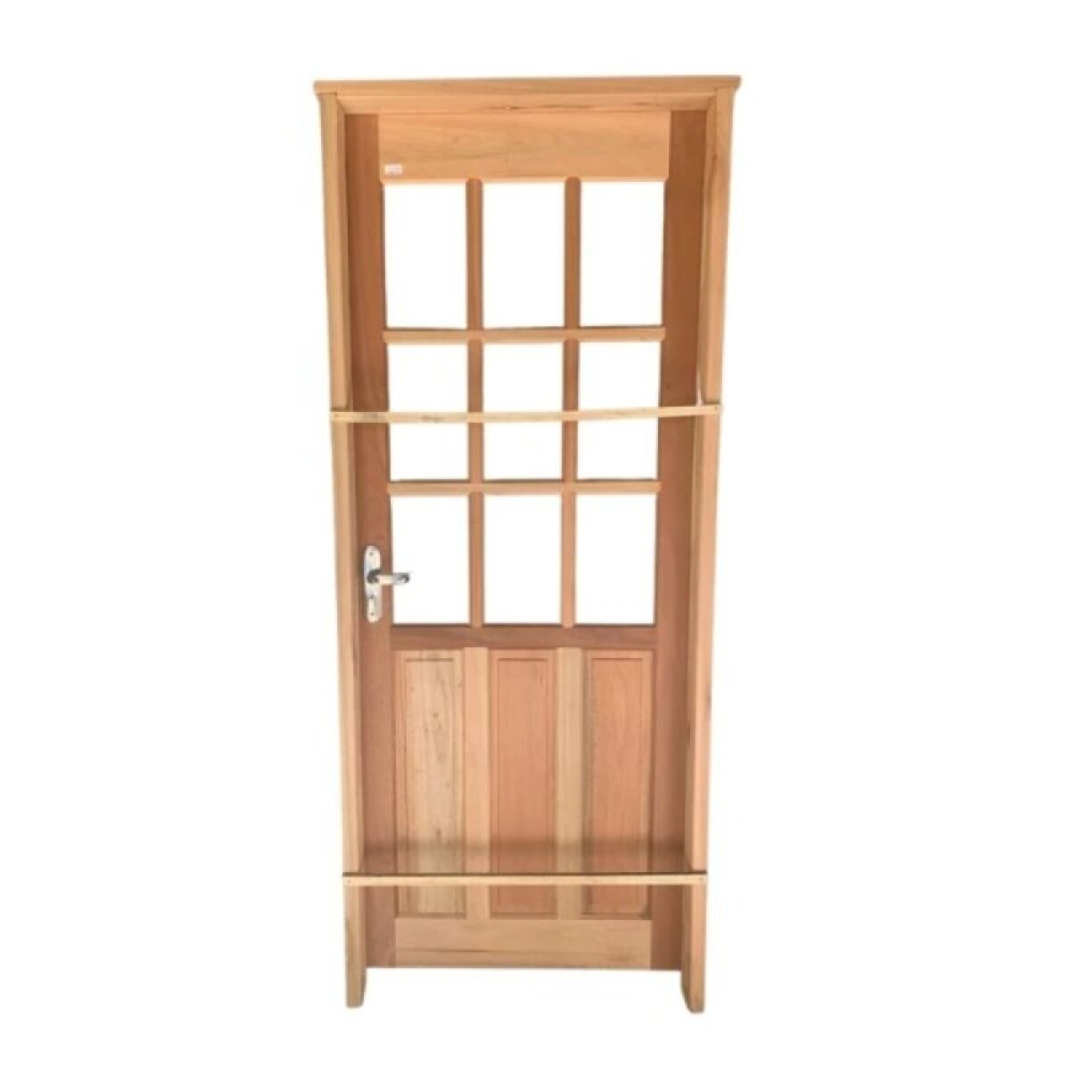 PUERTA COCINA 0,80 x 2 MT 9 VIDRIOS DE EUCALIPTO - DERECHA 