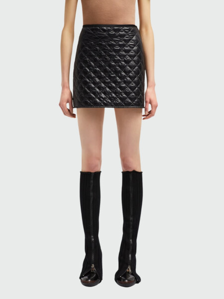 Moncler- Falda corta acolchada Negro