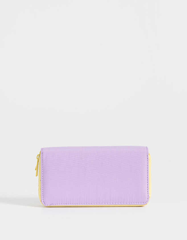 Ficheros Clasico Billeteras Fichero Doble Compartimiento - Violeta Lila