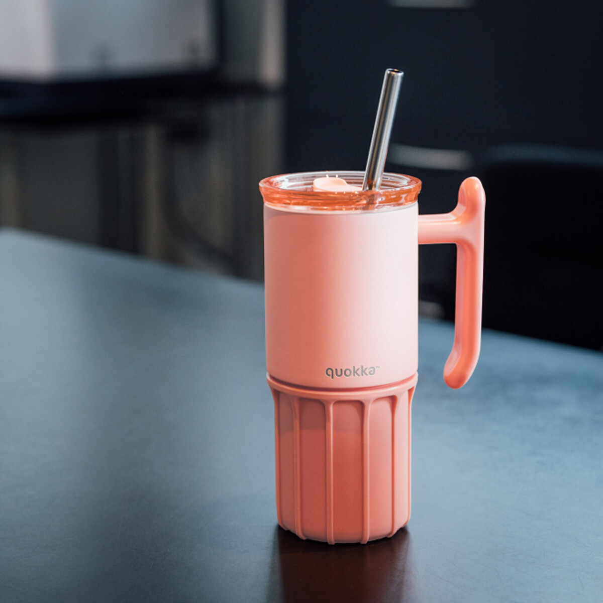 Vaso Térmico de Acero Umi con Pajita Quokka 720 ml - ROSA 