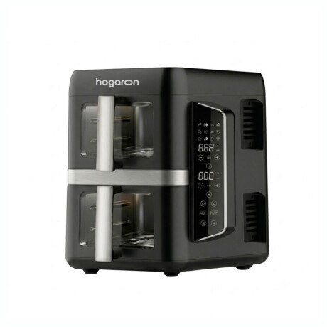 Freidora de Aire Doble Canasto Vertical HOGARON HGAF12DBK 2400W Capacidad 9L Con Panel Digital Y Visor Freidora de Aire Doble Canasto Vertical HOGARON HGAF12DBK 2400W Capacidad 9L Con Panel Digital Y Visor