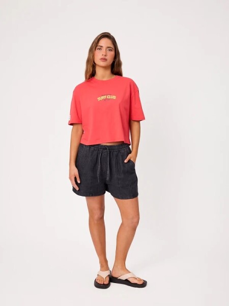 T-SHIRT RUSTY DOBI ROJO