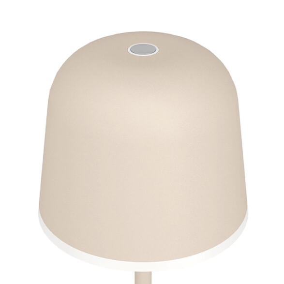 Portátil LED inalámbrica beige p/exterior cálida EG0494