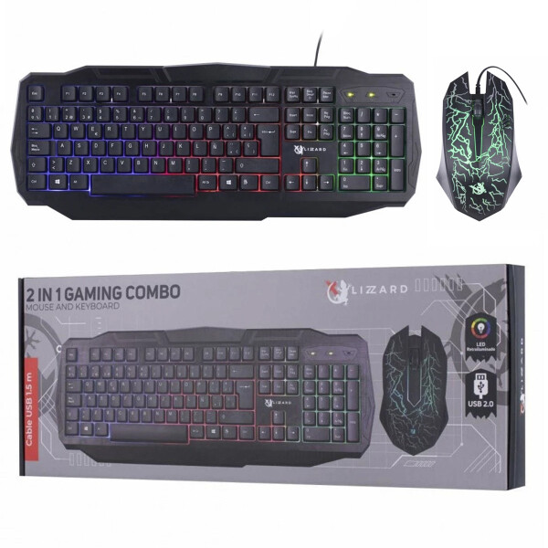 Combo Gamer X-lizzard Xzz-co-01 Teclado + Mouse Usb COMBO GAMER XLIZZARD XZZ-CO-01