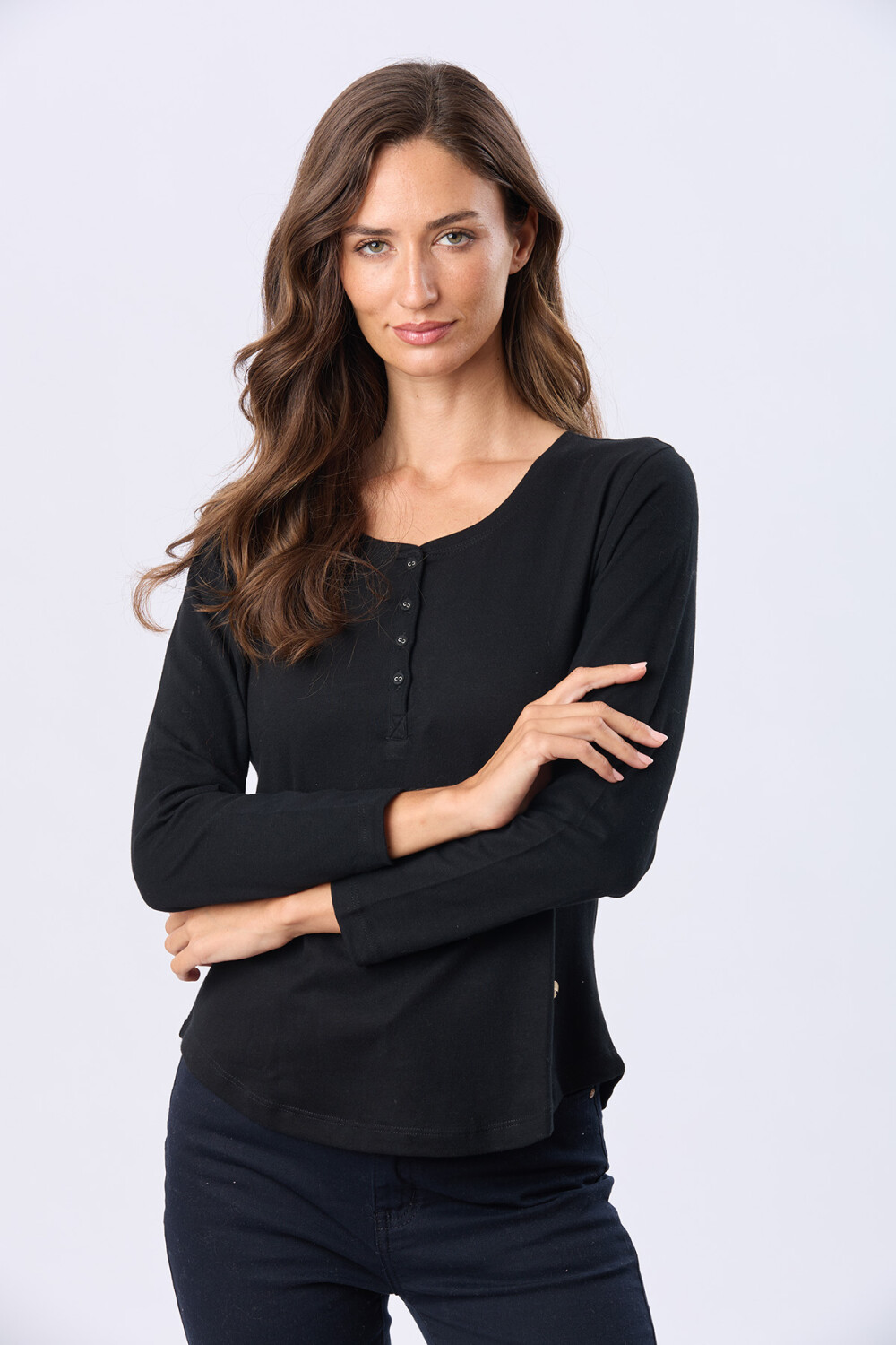 REMERA LISA DE ALGODÓN Negro