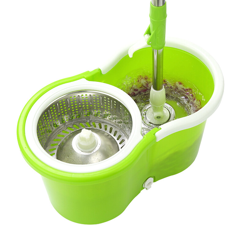 Mopa trapeadora con balde centrifugado 360 grados verde