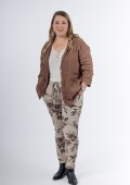 Pantalón babucha de lycra estampado importado de italia Pantalón babucha de lycra estampado importado de italia beige
