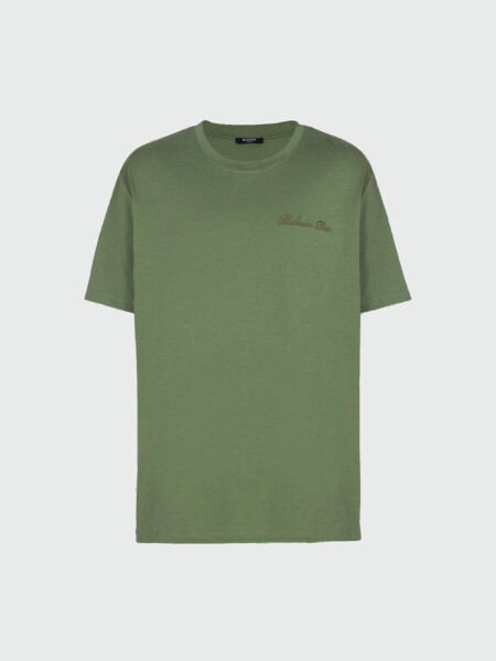 Balmain - Remera de corte holgado con discreto bordado Balmain signature Verde