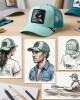 Gorra Goorin Bros Trucker Baseball - The Killer Orca Verde Agua